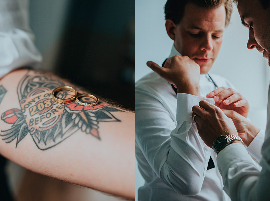 bröllopsringar,tatuering,förberedelse